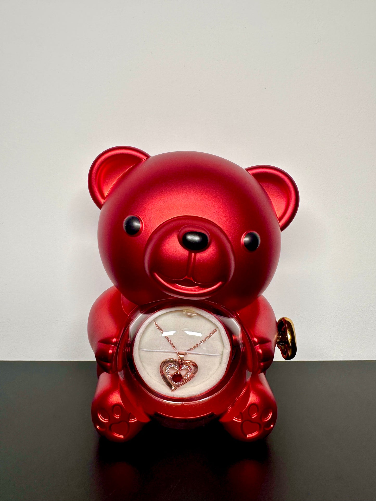 BLOSSOM ROSE BEAR W/NECKLACE
